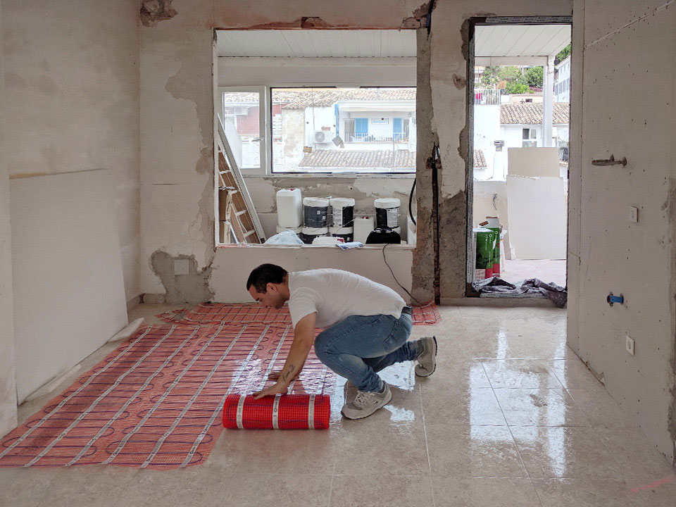 Renovación de instalaciones durante la reforma integral del ático
